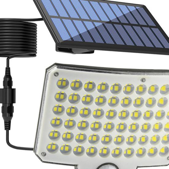 Ультра-яркий солнечный свет с дистанционным управлением Высокая яркость 3 режима освещения Перезаряжаемый Простота установки IP44 Водонепроницаемый солнечный свет для сада и гаража