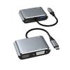 4-в-1 HDMI-хаб Высококачественный хаб Type-C с 4K HDMI VGA USB PD65W Быстрая зарядка USB 3.0 Хаб Многопортовый адаптер