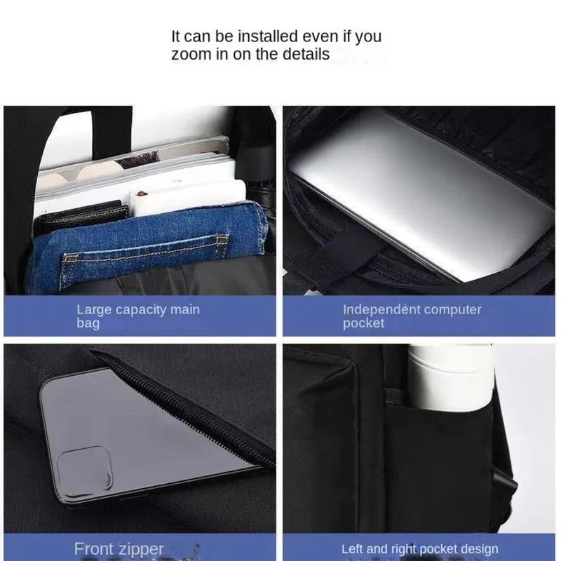 Повседневный мужской минималистичный рюкзак Универсальный рюкзак Большой вместимости Школьный студенческий Рюкзак для компьютера Дорожная сумка Моющийся Унисекс рюкзак