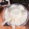 Женская соломенная шляпа с кружевом Весна Лето Защита от солнца Кепка Модная Широкополая Шляпа от солнца Женская