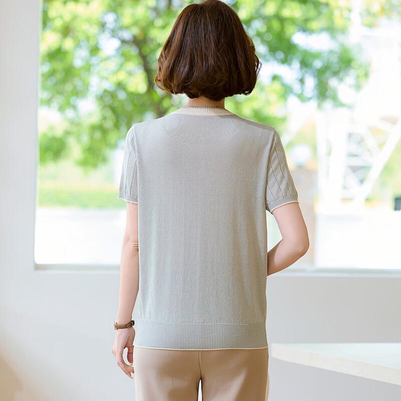 Элегантная женская летняя трикотажная футболка из ледяного шелка