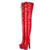 Super High Boots Women Winter Shoes 17cm High Heels Over the Knee Boots Platform Long Stripper Fetish Shoes Lady Large Size 46