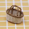 Кукольный домик Плетеная из рафии соломенная сумочка и мини-бамбуковая корзинка Фотореквизит