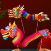 Chinese New Year Dragon Dance Decoration Paper Dancing Dragon Chinese Wedding Hand Held Toys 3D Paper Dragon Photo Props