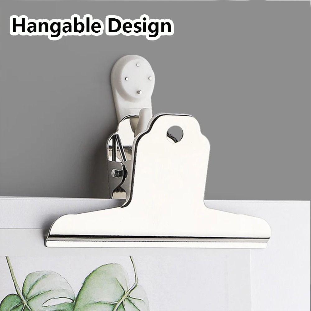 Universal Mountain Shaped Clip Stainless Steel Bill Clip Multifunctional Clamp  School Office