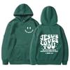Иисус любит тебя двухсторонние толстовки с принтом High Street Fashion оверсайз толстовки мужские и женские высококачественные винтажные толстовки Sudaderas