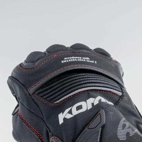 Komine GK-856 High Protect Leather Windproof Gloves for Motorcycles HG Dark Gray 3XL
