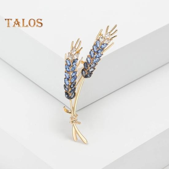 Женская брошь в форме пшеницы, искусственный кристалл, противоскользящая сумка на плечо, костюм, пальто, воротник, шляпа, одежда, защита от воздействия, булавка для вечеринки, выпускного вечера, ювелирные изделия для одежды невесты