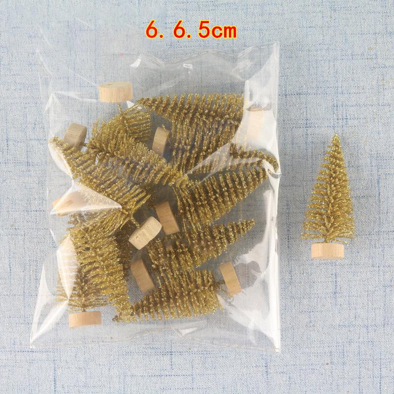 12шт мини Рождественская елка Санта-Клаус Снежный декор для DIY Морозная деревня Новый год