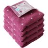 Imaa Imabari Towel Сертифицированный набор полотенец для лица Quick Made in Vacuum Compression Pack Dot 4, пушистые, тонкие, впитывающие, высушивающие, Япония, 100% хлопок, (4