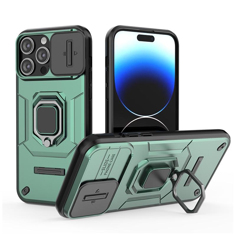Fundas For iPhone 14 Pro Max Case Противоударный бронированный чехол Slide Lens Protective Back Coque для Apple iPhone 13 14 15 Plus Phone Cover