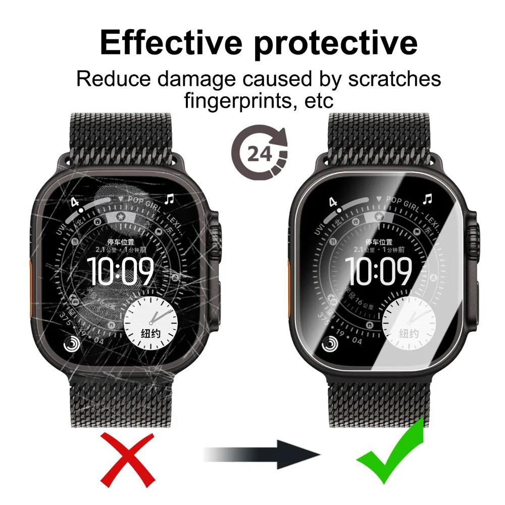 1-5 шт. Легкая установка для Apple Watch Ultra 1/2/3 Защитное стекло для экрана HD Закаленное стекло Защитная пленка от царапин для IWatch 49 мм