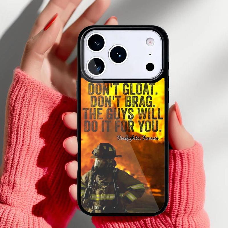 Firefighter Heroes Fireman print Phone Case for iPhone 17 16 15 14 13 Pro Max Back Cover for 12 11 Pro Coque