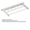 Foldable Drying Rack Wall Mounted Laundry Rack Clothes Drying Rack Double Pole Clothes Rack for Laundry Room Balcony