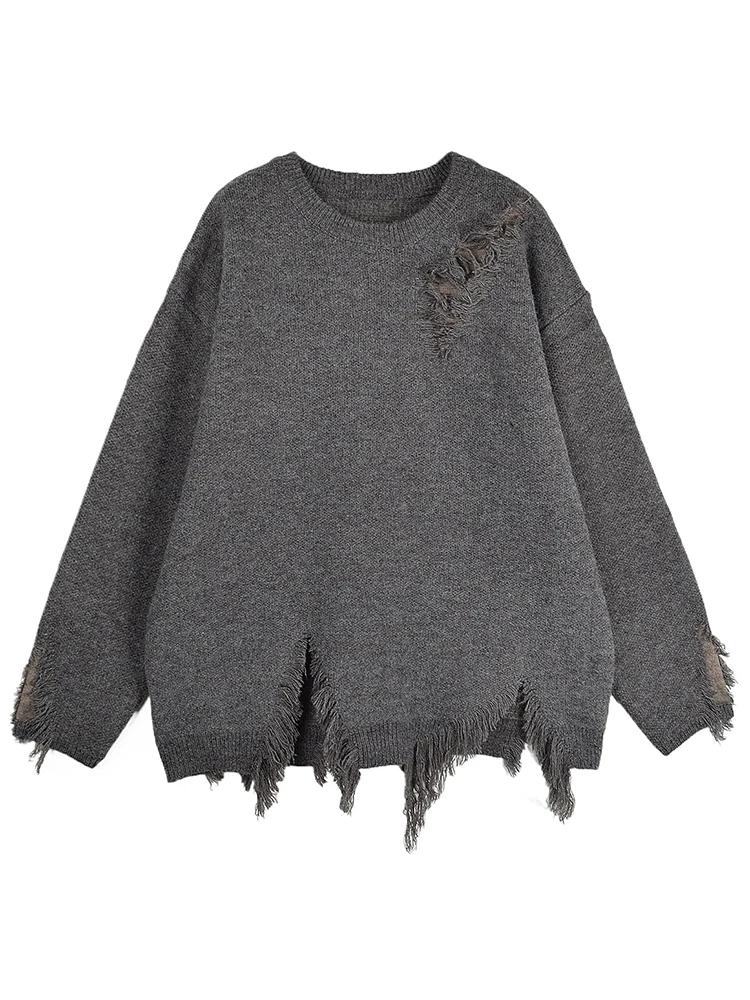 Xitao Свободные нерегулярные свитера с круглым вырезом, пуловеры GJ1119