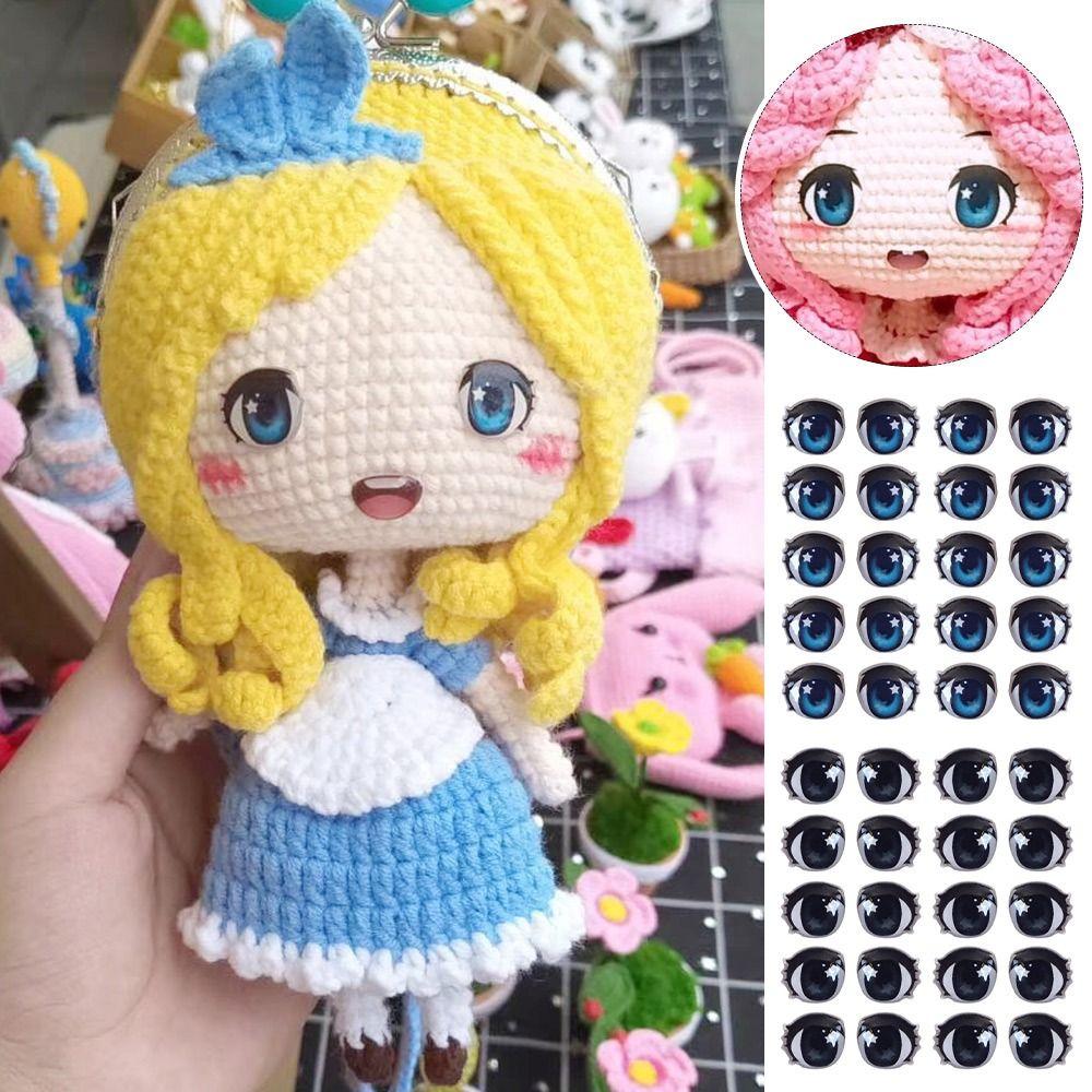 Кролик Мультяшные Глаза Наклейки Хрусталь Стекло Лицо Орган Пастер Несколько стилей Аниме Фигурка Кукла