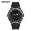 Sanda Men's Large Dial Multifunctional Waterproof Sports Watch with Alarm