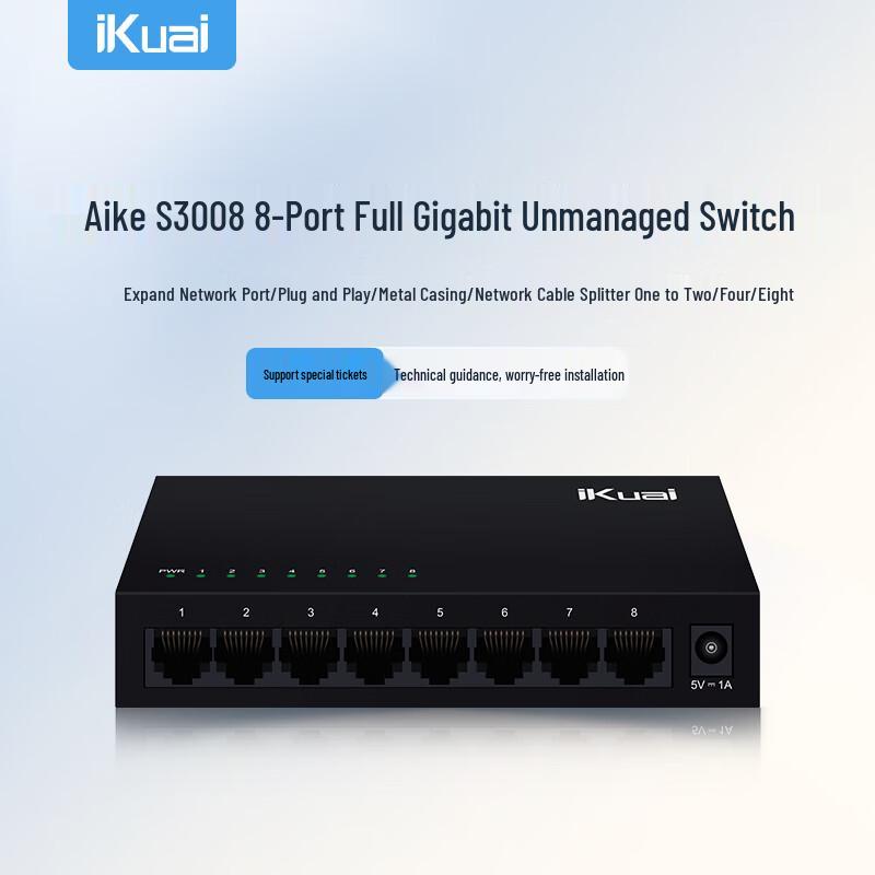 iKuai Unmanaged Gigabit & Multi-Gigabit Ethernet Switches