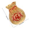 Resin Blessing Bag Lucky Pouch Decor Cartoon Shape Mini Desktop Ornament Compact Table Decoration Home Office Gift