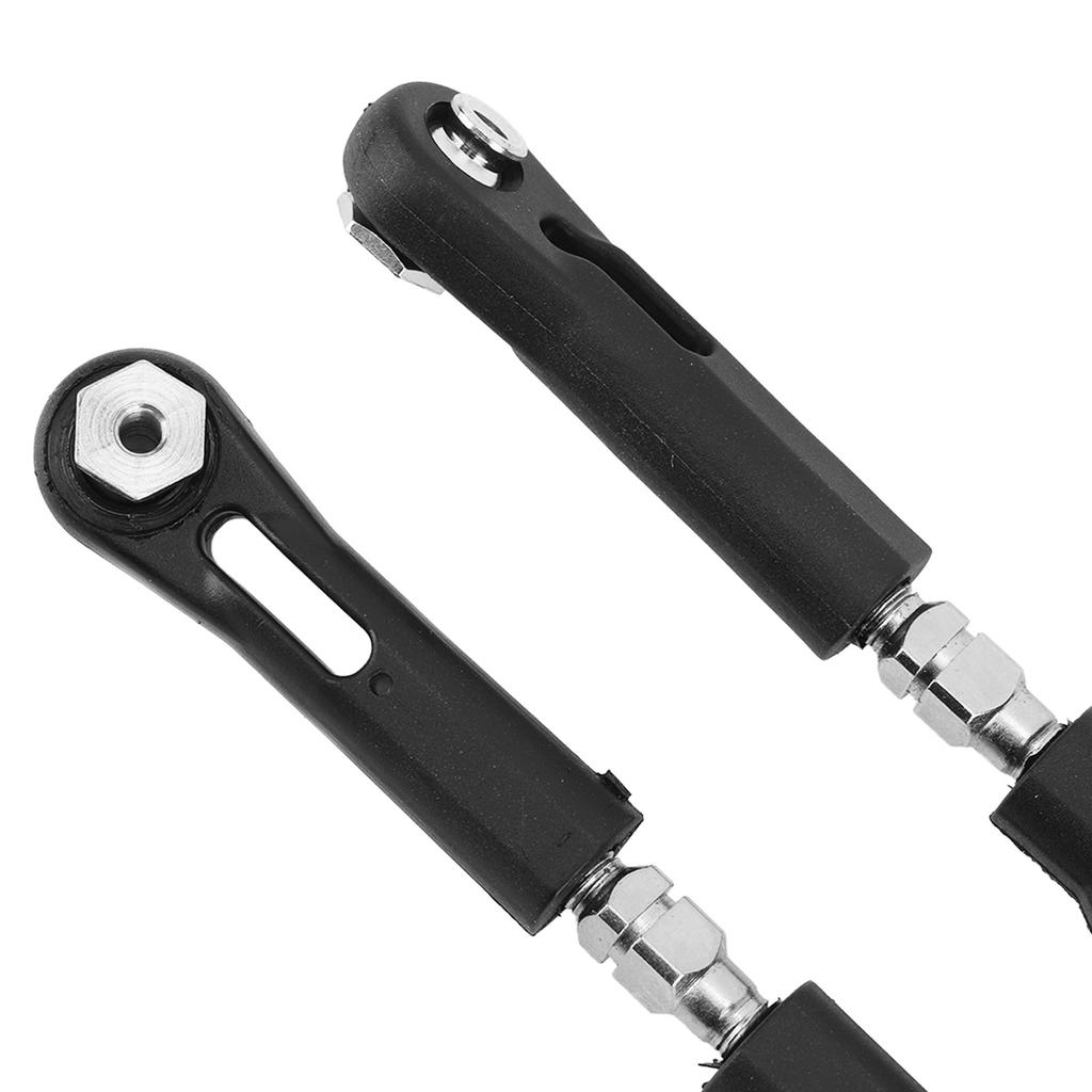 2Pcs RC Rear Upper Tie Rod Wear Resistant Lightweight RC Steering Pull Rod for ZD Racing 1/8 Car Black