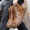 Autumn Men's Martin Boots Large Size Leather Men's Short Boots Trendy Men's Shoes