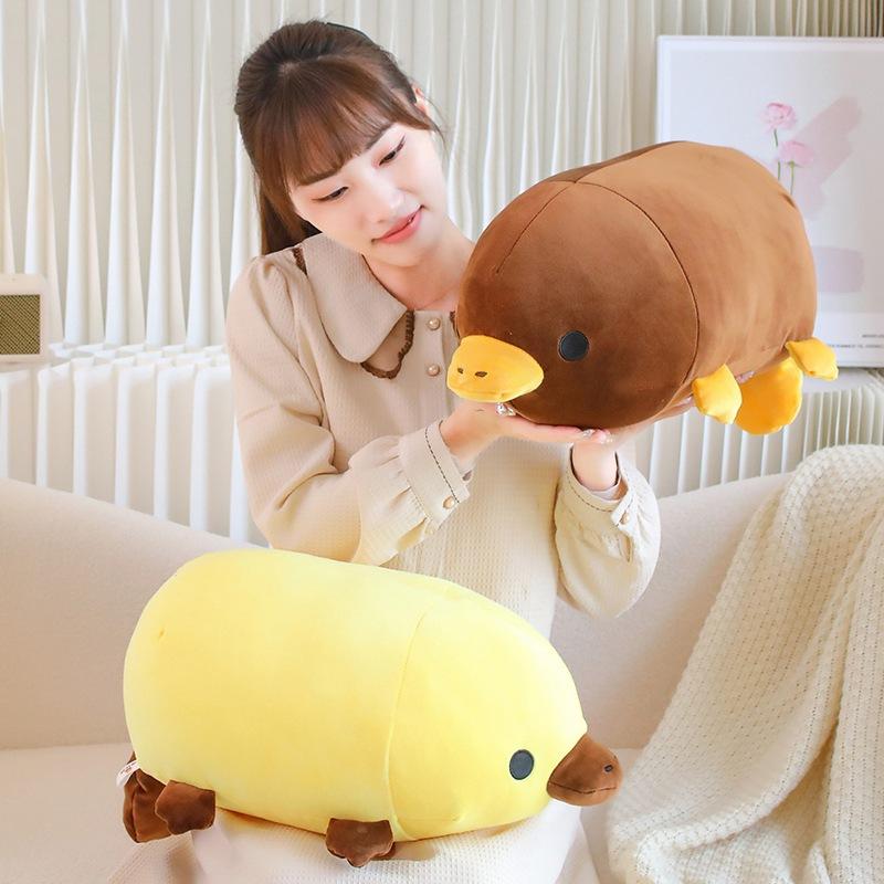 Cute Soft Lying Platypus Throw Pillow Plush Toy Doll Home Pillow Cushion Girl Soothing Doll