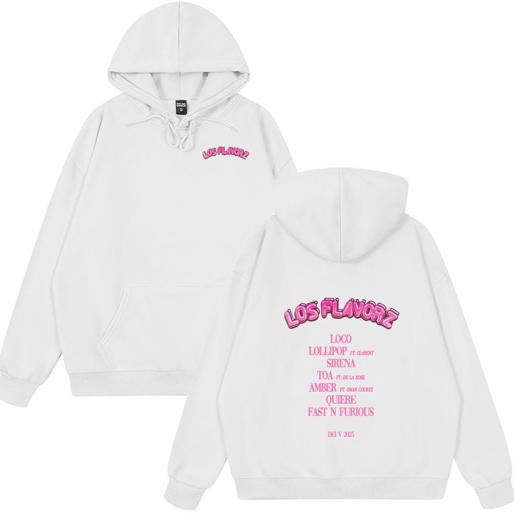 Rapper Dei V LOS FLAVORZ 2025 Album Hoodie Men Women Clothes Vintage Hip Hop Tops Casual Cotton Harajuku Oversized Men's Hoodies