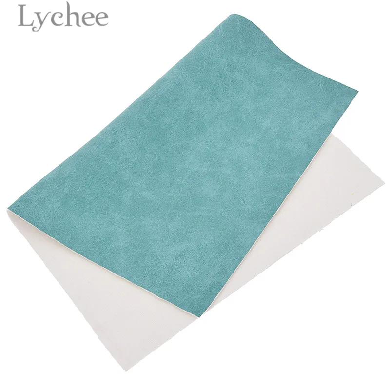 New Lychee Life 21x29cm A4 Faux Suede PU Leather Fabric For Garment Waterproof Synthetic Leather Fabric DIY Sewing Material