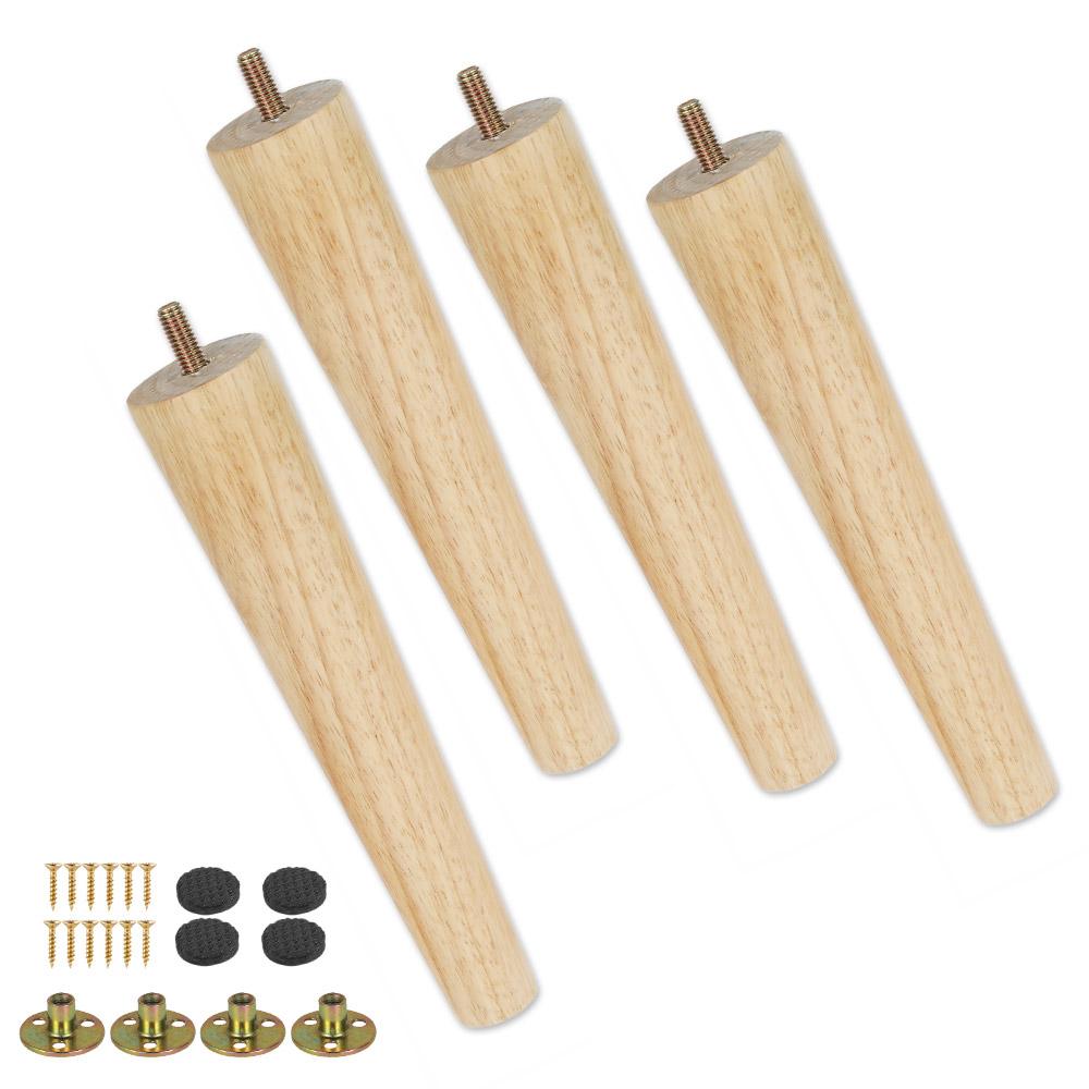 4 комплекта ножек для мебели из массива дерева, комплект ножек для мебели, наклонные прямые ножки для стола, нескользящие ножки для стульев, сменные ножки, наклонные, горячие