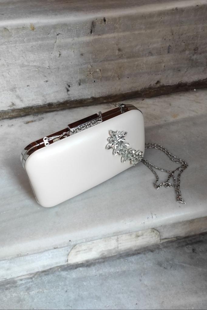 Women's Stylish and Useful Evening Dress Bag Light Fuchsia Satin Stone Evening Dress Portfolio Box Bag