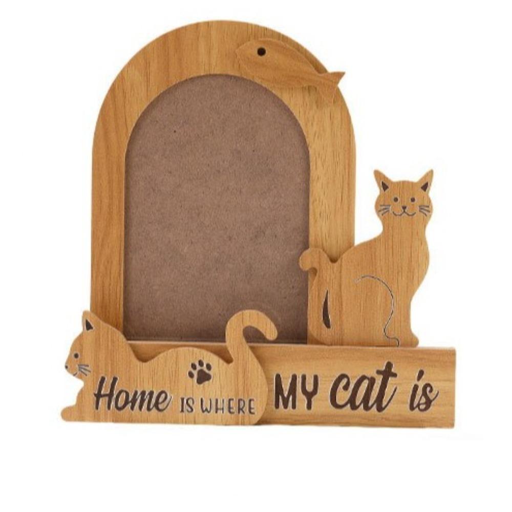 Wood Pet Photo Frame Dog/Cat Shape Photo Album Frame Picture Frame  Pet Lovers