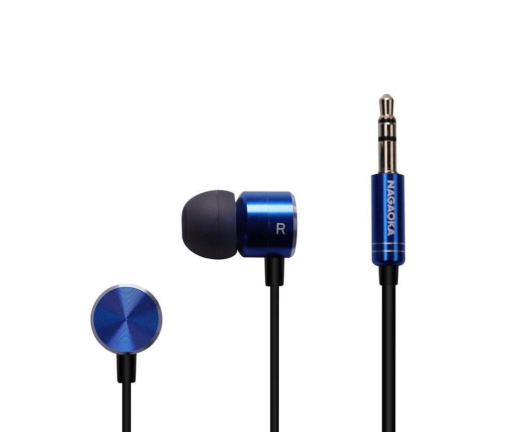 Nagaoka sound source compatible earphones P908IB high-resolution (indigo blue)