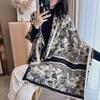 Scarf Women'S Autumn And Winter New Item Cashmere Blend Double-Sided Color Warm Shawl Thick Long Scarf High-End Sense Fashionable And Versatile