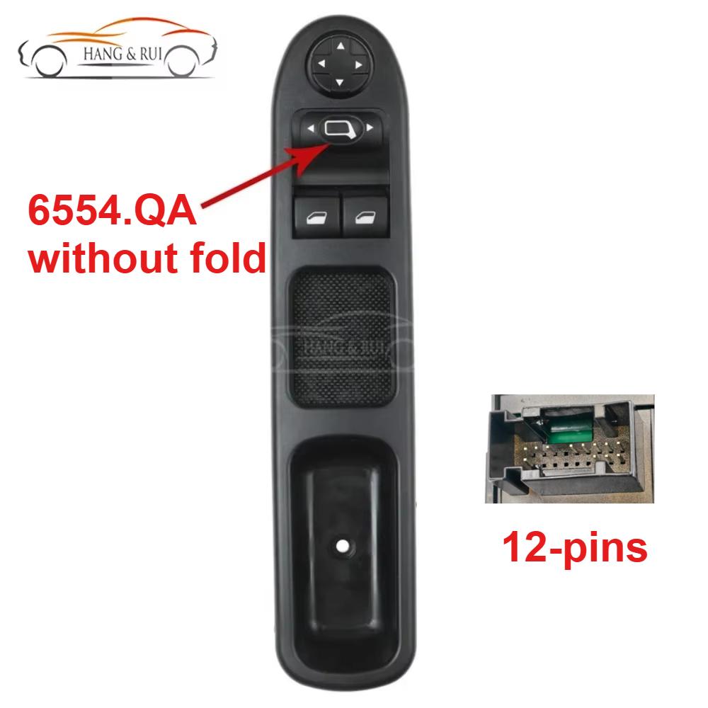 6554.QA 6554QA For Peugeot 207SW 207CC 207 Citroen C3 Picasso 2009-2014 Power Window switch Button Lift Glass + Retro Foldable