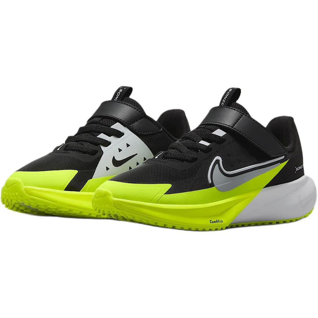 Nike SONIC FLY Abrasion Resistant Low top Running Shoes Black Green Kids' FZ0016-002