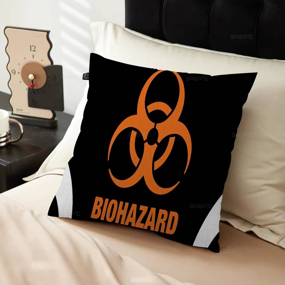 Игры Логотип Biohazard Наволочка Чехол на Подушку Дивана Декор Комнаты Подарок Ребенку
