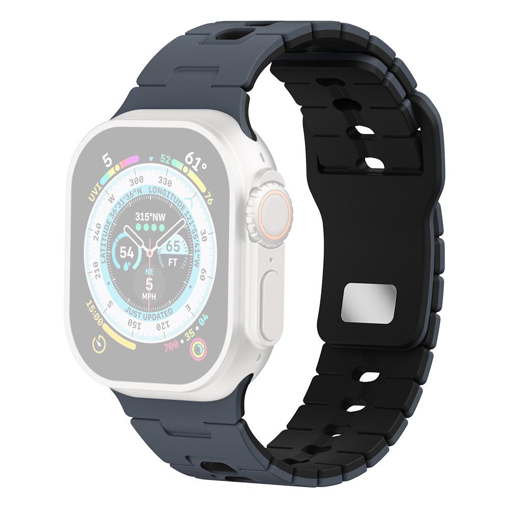 Watch Band for Apple Watch Series 10 Ultra 9 8 7 SE 6 5 4 3 2 1 46mm 49mm 45mm 44mm 42mm Dual Color Silicone Strap