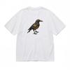 Women's Trend Breathable Classic T-Shirt Mechanical Gold Accent Crow Design Tee