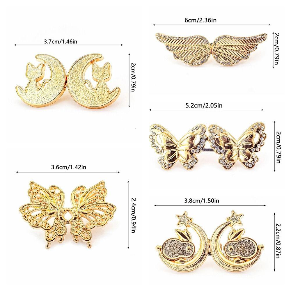 Invisible Butterfly Button Adjuster Rabbit Pants Tightener Fashion Waist Buckle Party