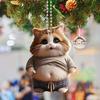 Kitten Pattern 2D Acrylic Ornament Christmas Car Mirror Hanging Decoration Backpack Auto Accessory Car Decoration