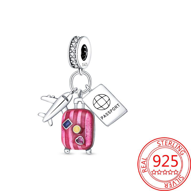 Copper Metal Paris Tower Aircraft Travel Charm Bead Component Pendant Bead Component Bead Components Compatible With Charm Bead Component Authentic