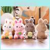 Plush Bunny Keychain With Soft Short Plush For Backpack And Bag Decor