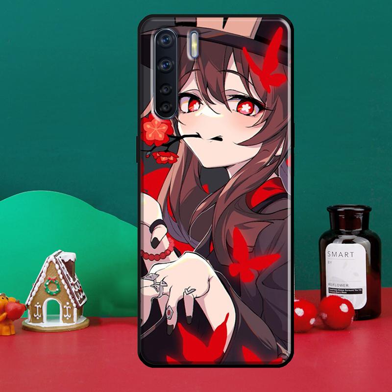 Чехол Genshin Impact Hu Tao Ghost для OPPO A74 A54 A94 A31 A53 A5 A9 2020 A52 A72 A1K A83 A91 A93 A3S A5S A15