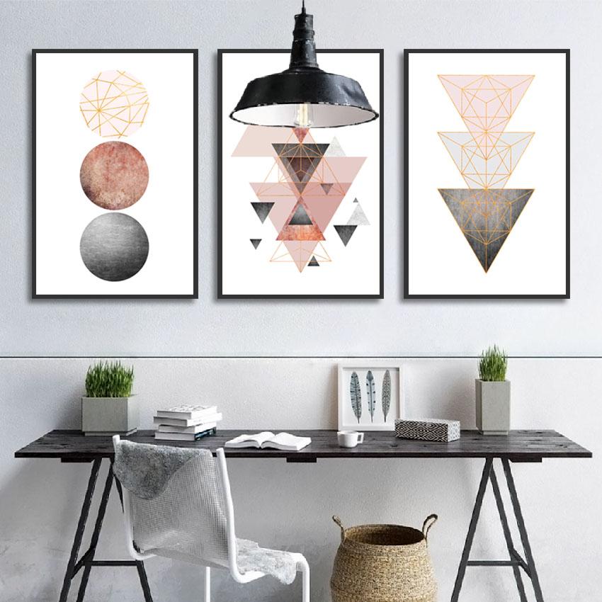 Геометрическое абстрактное искусство, печать на холсте, картина, картина для прохода, настенное искусство, граффити, спальня, современное украшение на заказ