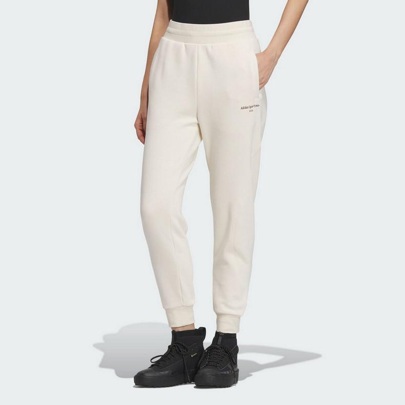 Adidas Трикотажные брюки Jogger Training Knit с логотипом, женские брюки бежевого цвета IX6788