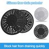 Round Shape Floor Drain Cover Hair Clean Up Shower Drain Pad  Kitchen Bathroom Accessories
