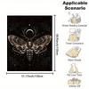 Moth Deer Antlers Print Flannel Throw Blanket - Reversible All-Season Polyester for Office, Home & Gift