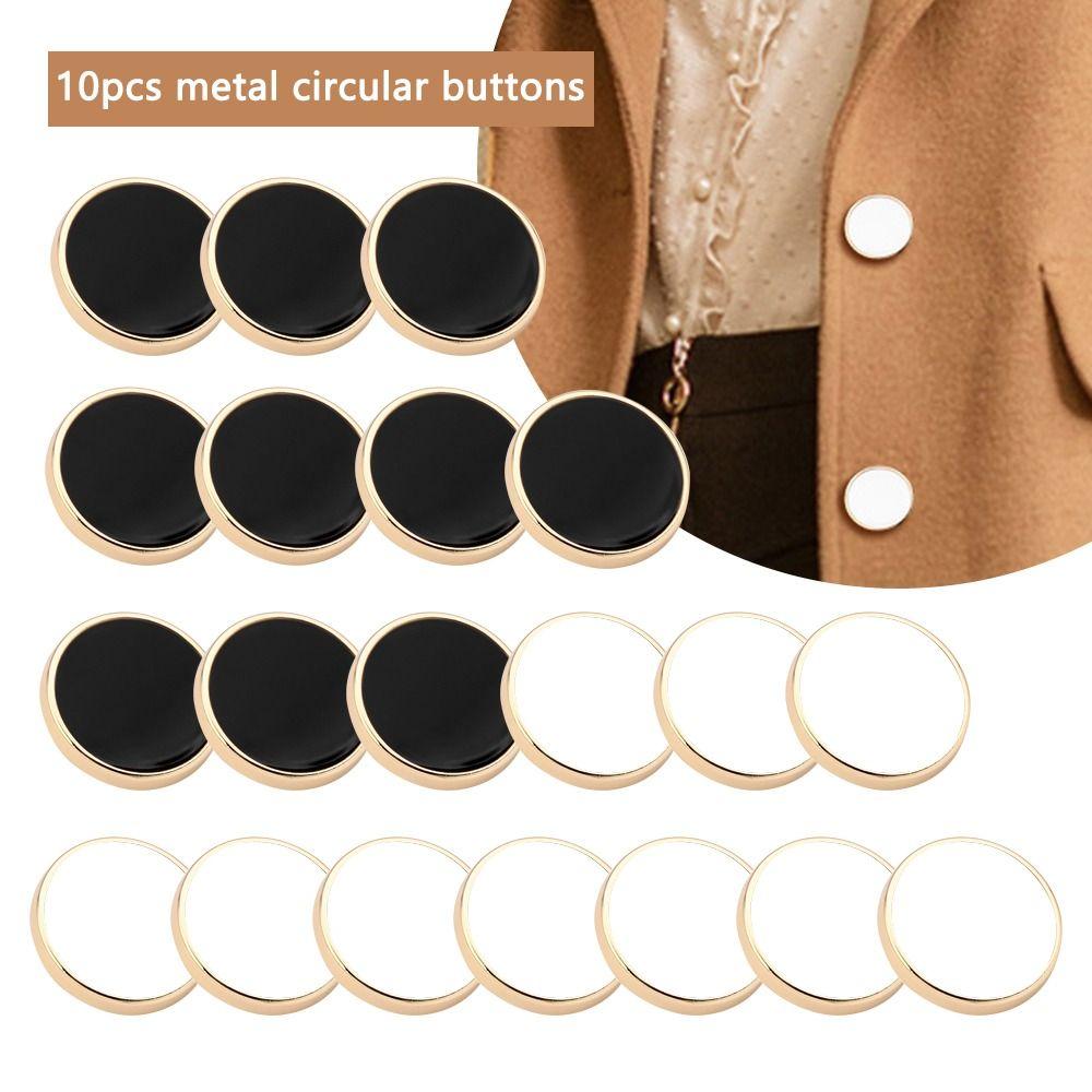 10Pcs Handmade DIY Craft Apparel Sewing Metal Buttons Hat Accessories Sweater Coat Headwear Clip