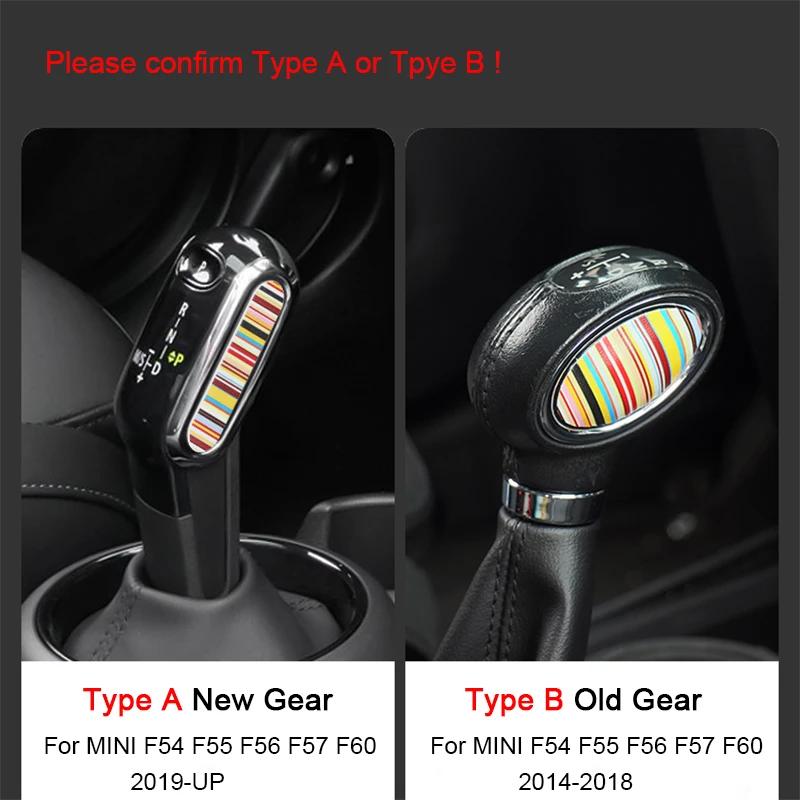 Car Gear Shift Cover Stickers Decals for MINI Cooper JCW F54 F55 F56 F57 F60 Countryman Clubman Styling Modification Accessories g5