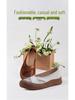 Spring Cowhide Low-Cut Soft Sole Round Toe Retro Women's Casual Shoes